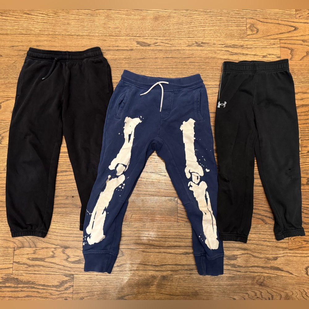 Boys Jogger Pant Bundle Size 6 7 Crewcuts Under Armour Gap Black Blue Sweatpants